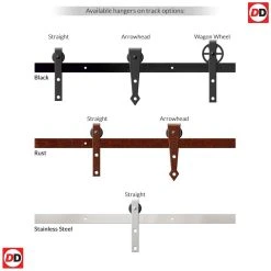 Double Sliding Door & Wagon Wheel Black Track - Utah 3 Pane Doors - Clear Glass - White Primed -LPD Door 0001 hanger bracket wall mounted doors 927f84e3 497c 4c47 a3df cdd9b900154f