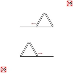 Two Folding Doors & Frame Kit - Edmonton Light Grey 2+0 - Clear Glass With Frosted Lines - Prefinished -LPD Door 0001 thrufold 2 0 diagram folding doors interior design 3681acf5 185a 4182 af55 286380247f2f