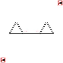 Four Folding Doors & Frame Kit - Tribeca 3 Pane Black Primed 2+2 - Tinted Glass -LPD Door 01 2 2 diagram 2 2 thrufold interior design cf13afaa 84f8 424f b806 bbada162dd6e