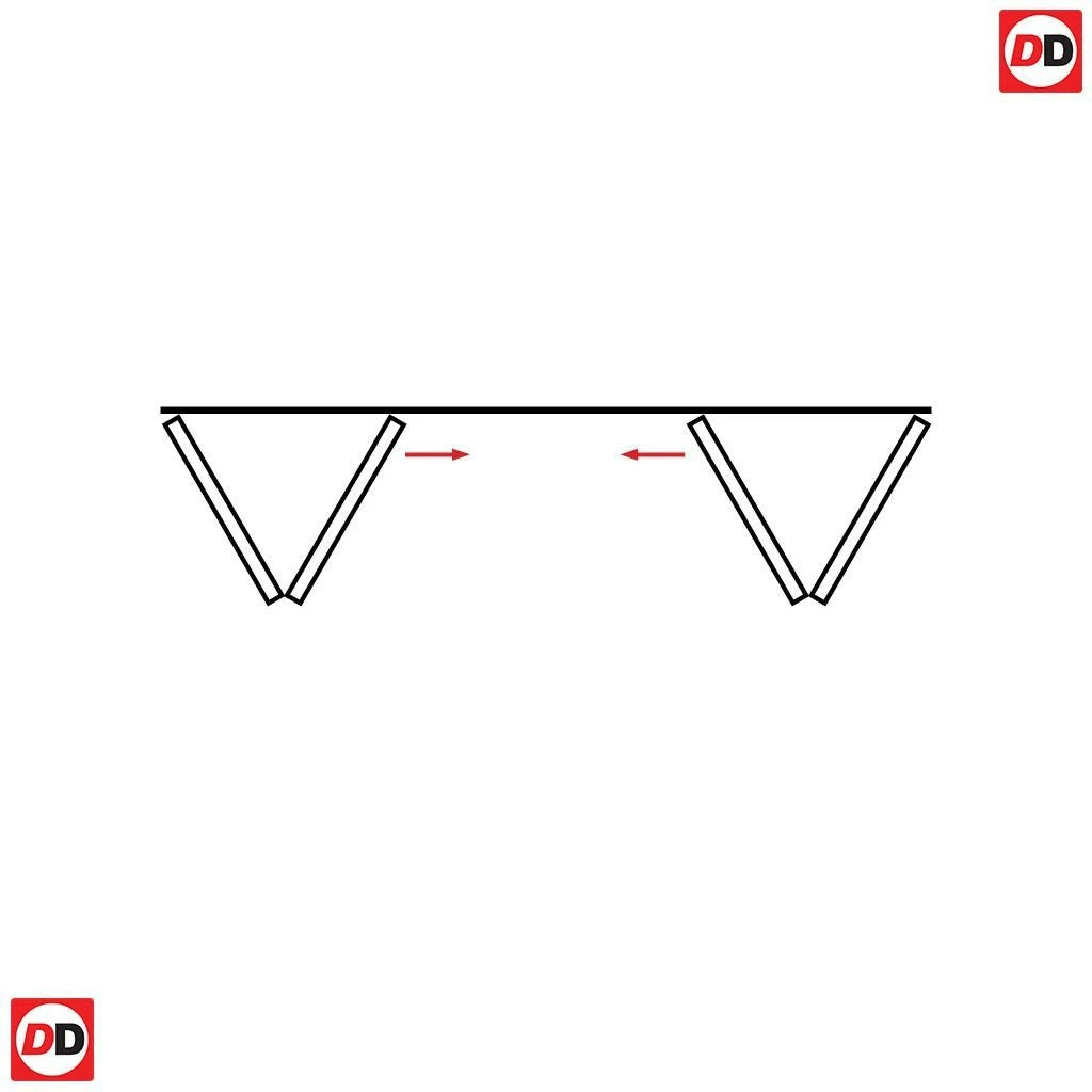 Four Folding Doors & Frame Kit - Downham 2+2 - Bevelled Clear Glass - White Primed 2 Four Folding Doors & Frame Kit - Downham 2+2 - Bevelled Clear Glass - White Primed - Image 2