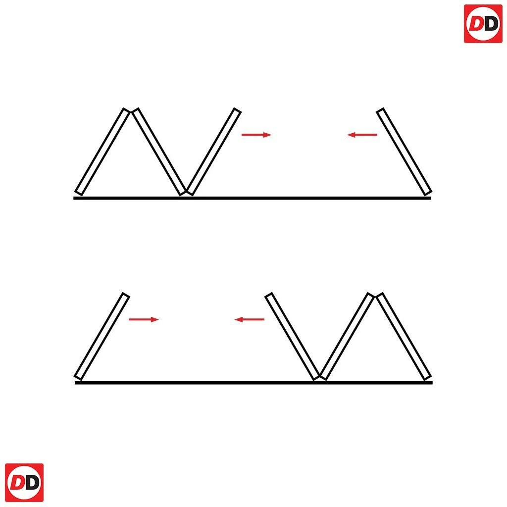 Four Folding Doors & Frame Kit - Vancouver 5 Panel Effect Flush Oak 3+2 - Prefinished 3 Four Folding Doors & Frame Kit - Vancouver 5 Panel Effect Flush Oak 3+2 - Prefinished - Image 3