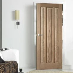 Internal Door And Frame Kit - Kilburn 3 Panel Oak Internal Door