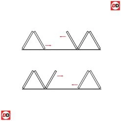 Five Folding Doors & Frame Kit - Vancouver Light Grey 3+2 - Prefinished -LPD Door 3 2 internal folding doors diurectdoors thrufold249