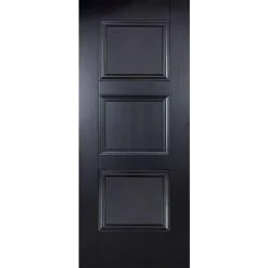 Saturn Tubular Stainless Steel Sliding Track & Amsterdam 3 Panel Black Primed Door - Unfinished -LPD Door Amsterdam 3 pane black primed door b20bd9d0 18f4 4ad5 b196 ca6e967c1905
