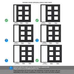 ThruEasi Black Room Divider - Antwerp 3 Pane Primed Clear Glass Unfinished Door Pair With Full Glass Side -LPD Door Antwerp black full glass side single side double door room divider ANTBLA3LGL33 THRT 1 2 301 GLA 80bac0d4 6a9a 4a6c 831e cbadc5f1bb73