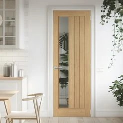 Belize Internal Door - Offset Glazed - Unfinished