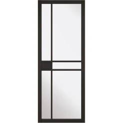 Single Sliding Door & Wall Track - Greenwich Door - Clear Glass - Black Primed -LPD Door Black Greenwich beef4f5b b999 49cb 9087 8a08805458de