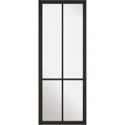 Five Folding Doors & Frame Kit - Liberty 4 Pane 3+2 - Clear Glass - Black Primed -LPD Door Black Liberty 4L a657fd2d f3f7 4a45 b5a5 a9d5c598ba90
