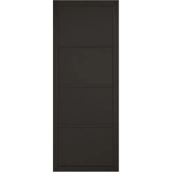 Single Sliding Door & Wall Track - Soho 4 Panel Door - Black Primed -LPD Door Black Soho 4P d71b6c2d 7efe 4a67 b967 a236a6ec2e62
