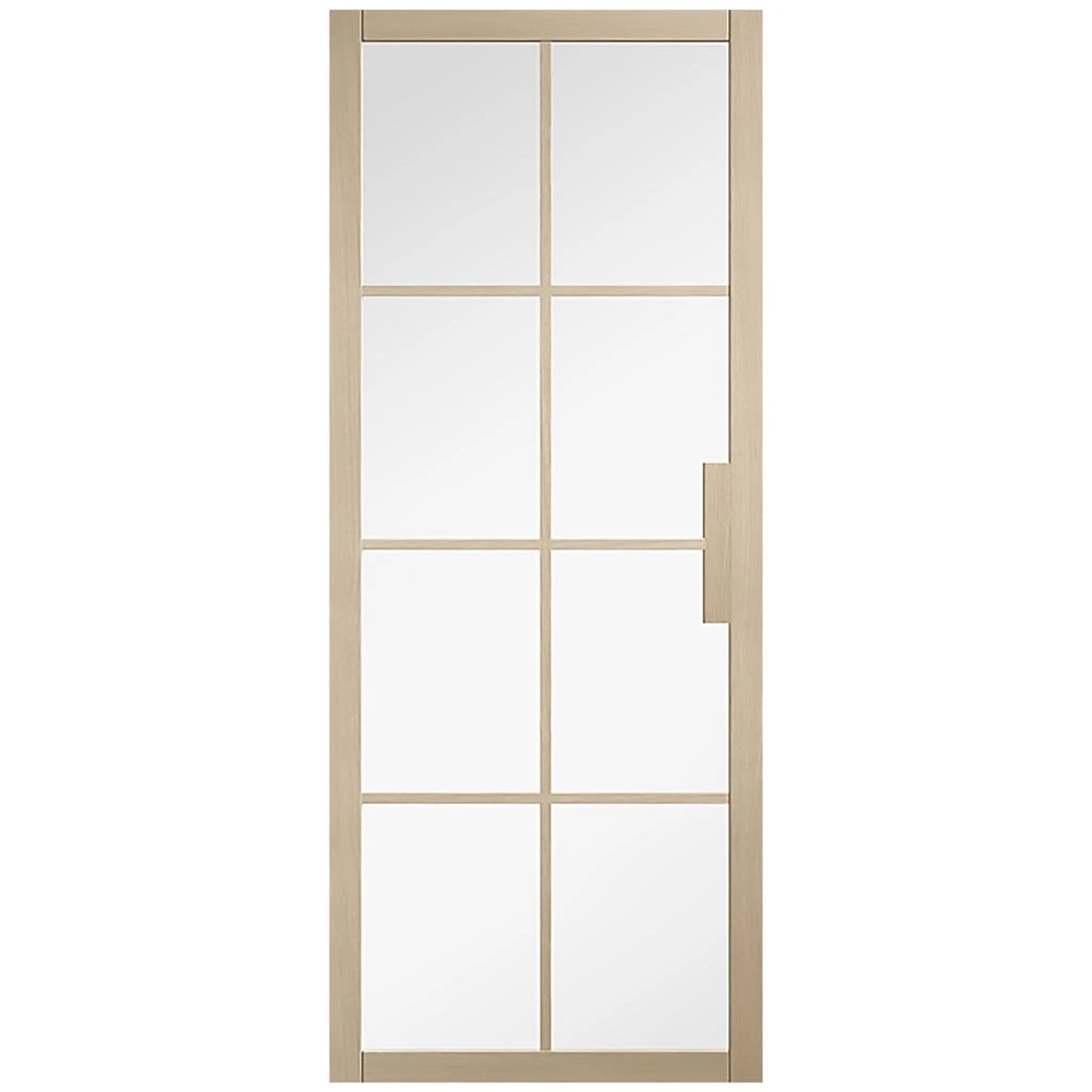 Malvern Blonde Oak Internal Door - Clear Glass - Prefinished 3 Malvern Blonde Oak Internal Door - Clear Glass - Prefinished - Image 3