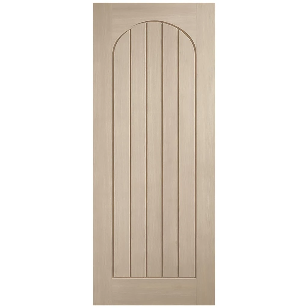 Mexicano Oak Internal Door - Arched Square Top & Vertical Lining - Prefinished 2 Mexicano Oak Internal Door - Arched Square Top & Vertical Lining - Prefinished - Image 2