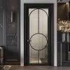 Bowery Black Internal Door - Clear Glass - Prefinished