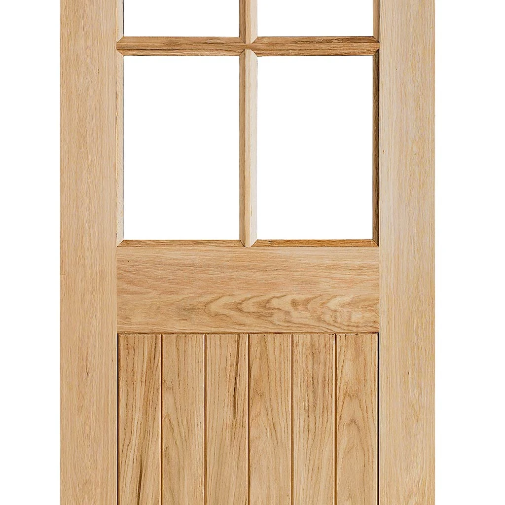 Cottage 4L Exterior Oak Double Door And Frame Set - Clear Double Safety Glazing 4 Cottage 4L Exterior Oak Double Door And Frame Set - Clear Double Safety Glazing - Image 4