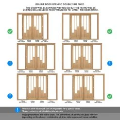 ThruEasi Oak Room Divider - Coventry Contemporary Clear Glass Prefinished Door Pair With Full Glass Sides -LPD Door Coventry Contemporary oak full glass side double side double door room divider PFCOVOAKGL33 THRT 2 2 301 GLA f26d8afc 2281 4e38 a94e ee63fa4ba534