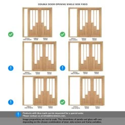 ThruEasi Oak Room Divider - Coventry Contemporary Clear Glass Unfinished Door Pair With Full Glass Side -LPD Door Coventry oak unfinished full glass side single side double door room divider COVOAKGL33 THRT 1 2 301 GLA d0a6b08b dfc9 41f0 8729 5ea84e275b4d