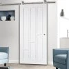 Sirius Tubular Stainless Steel Sliding Track & Coventry Panel Door - Primed