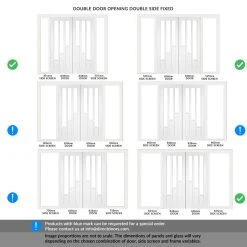 ThruEasi White Room Divider - Coventry Clear Glass Primed Door Pair With Full Glass Sides -LPD Door Coventry white full glass side double side double door room divider WFCOVCG33 THRT 2 2 301 GLA a3011fa6 b957 48c7 aa41 d420f82a1593