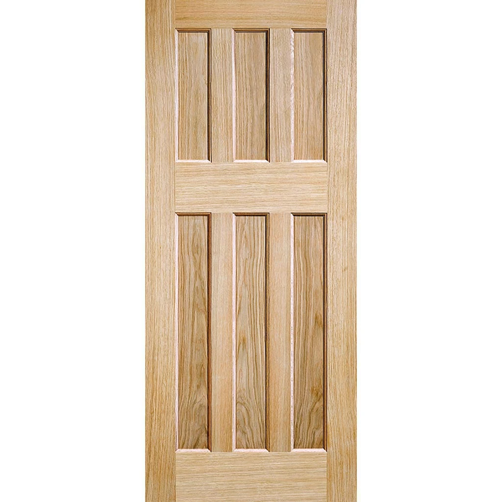 Top Mounted Stainless Steel Sliding Track & Double Door - DX 60's Nostalgia Oak Panel Doors - Unfinished 2 Top Mounted Stainless Steel Sliding Track & Double Door - DX 60's Nostalgia Oak Panel Doors - Unfinished - Image 2