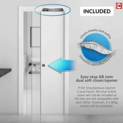 Lincoln Glazed Oak Double Evokit Pocket Doors - Frosted Glass -LPD Door Double pocket door soft closing kit AB twin duel soft closer 034d949c 98da 4400 b699 f050d8799477