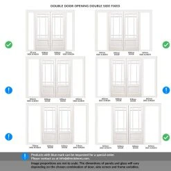ThruEasi White Room Divider - Downham Bevelled Clear Glass Primed Door Pair With Full Glass Sides -LPD Door Downham white full glass side double side double door room divider WFDOWCG33 THRT 2 2 301 GLA 90672acf e934 4eb6 99d4 fc3a3b49a58b