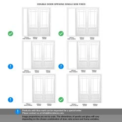 ThruEasi White Room Divider - Downham Bevelled Clear Glass Primed Door Pair With Full Glass Side -LPD Door Downham white full glass side single side double door room divider WFDOWCG33 THRT 1 2 301 GLA b46283b3 428d 4ad9 b032 9ac5093252a2
