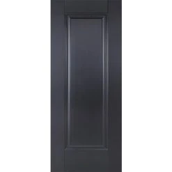 Saturn Tubular Stainless Steel Sliding Track & Eindhoven 1 Panel Black Primed Door - Unfinished -LPD Door Eindhoven 1 pane black primed door 68f44ae5 5161 44e1 8b6e 3f0f6f2f7506