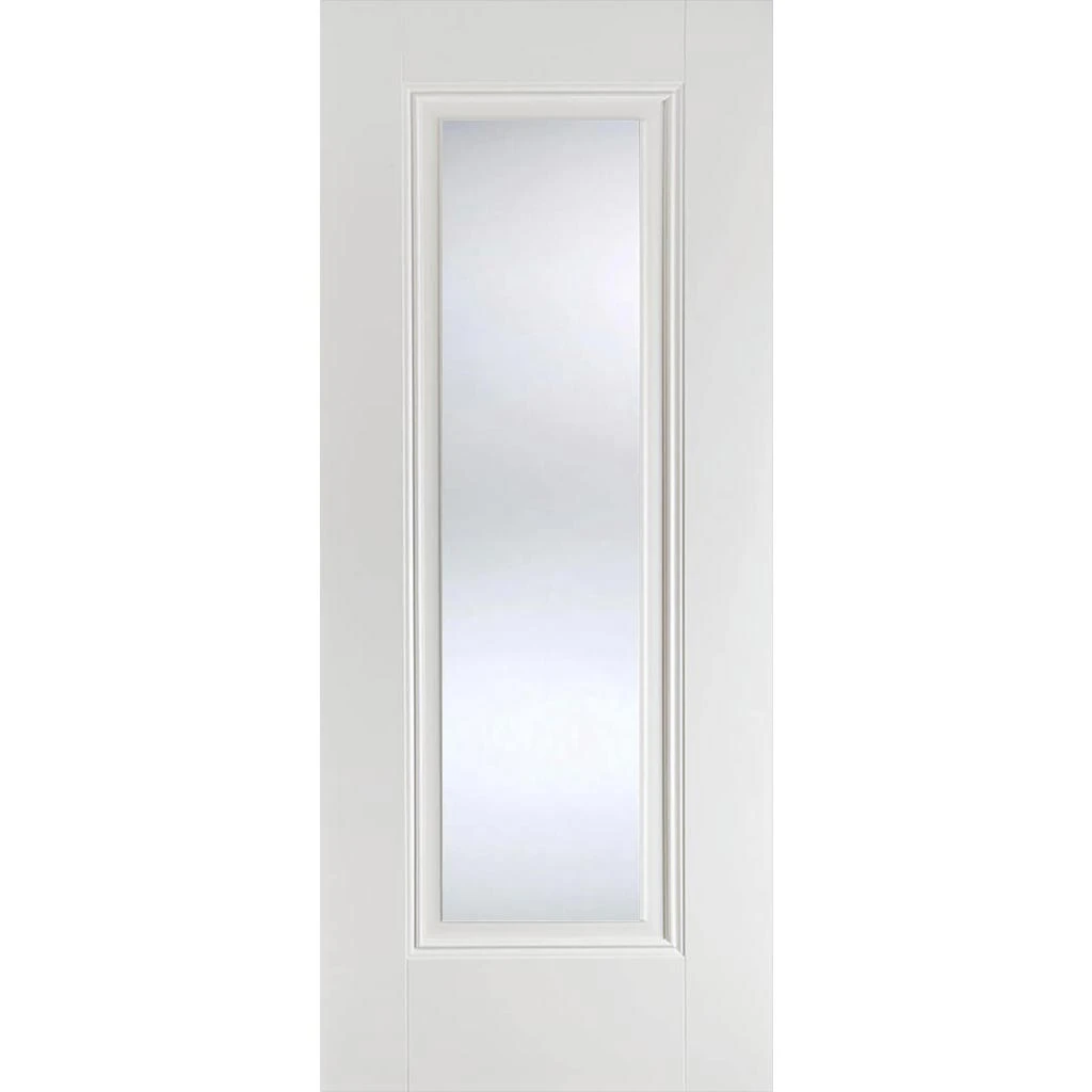 ThruEasi White Room Divider - Eindhoven 1 Pane Primed Clear Glass Door With Full Glass Side 2 ThruEasi White Room Divider - Eindhoven 1 Pane Primed Clear Glass Door With Full Glass Side - Image 2