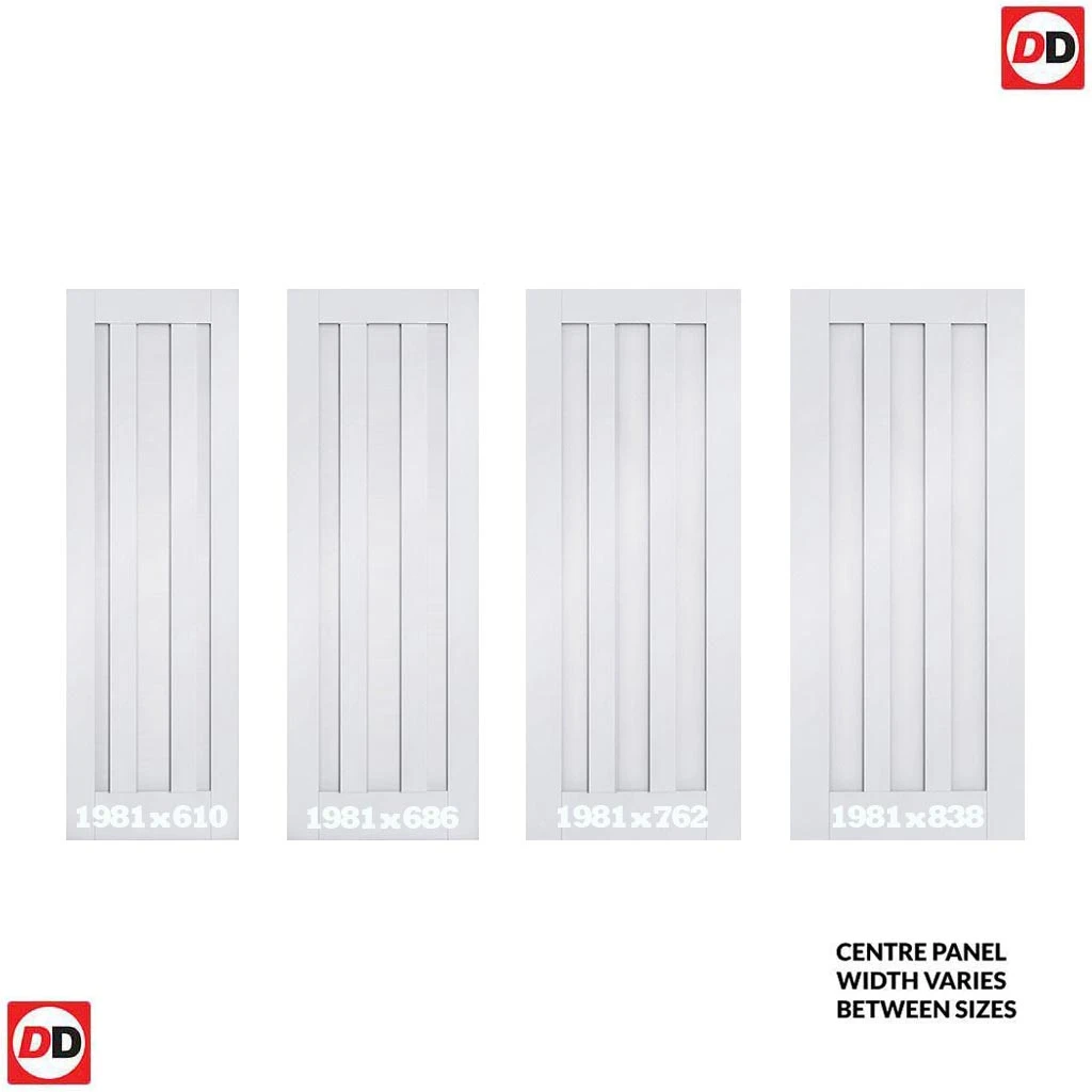 Idaho Panel Internal Door Pair - White Primed 3 Idaho Panel Internal Door Pair - White Primed - Image 3