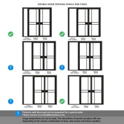 ThruEasi Black Room Divider - Greenwich Primed Clear Glass Unfinished Door Pair With Full Glass Side -LPD Door Greenwich black full glass side single side double door room divider GREBLA33 THRT 1 2 301 GLA 6cbb54ee 9c25 41c1 9843 f6c8cd06b5bb