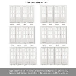 ThruEasi Room Divider - Kent 6 Pane Bevelled Clear Glass White Primed Double Doors With Double Sides -LPD Door KENT WHITE BEVELLED GLASS INTERIOR DOORS MODERN INTERIOR DESIGN