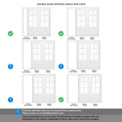 ThruEasi White Room Divider - Kent 6 Pane Bevelled Clear Glass Primed Door Pair With Full Glass Side -LPD Door Kent white full glass side single side double door room divider WFKENCG33 THRT 1 2 301 GLA 86579f48 dcae 4eb0 a961 2b6e5adc143a