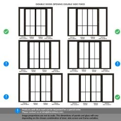 ThruEasi Black Room Divider - Liberty 4 Pane Primed Clear Glass Unfinished Door Pair With Full Glass Sides -LPD Door Liberty black full glass side double side double door room divider LIBBLA33 THRT 2 2 301 GLA c5b8f1e2 9d83 41e8 a235 2a2678e05ec6