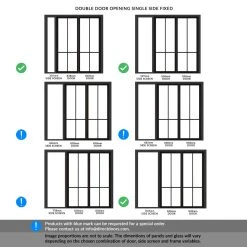 ThruEasi Black Room Divider - Liberty 4 Pane Primed Clear Glass Unfinished Door Pair With Full Glass Side -LPD Door Liberty black full glass side single side double door room divider LIBBLA33 THRT 1 2 301 GLA aedb1c1f 7de2 4da0 8537 003478c2493e