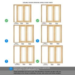 ThruEasi Oak Room Divider - Lincoln 3 Pane Clear Glass Unfinished Door Pair With Full Glass Side -LPD Door Lincoln oak full glass side single side double door room divider OLING33 THRT 1 2 301 GLA 3ca33955 1851 482b a875 71c6ba527ce3