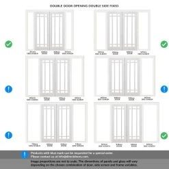 ThruEasi White Room Divider - Manhattan Bevelled Clear Glass Primed Door Pair With Full Glass Sides -LPD Door Manhattan white full glass side double side double door room divider WFMANCG33 THRT 2 2 301 GLA 3e49584a 5d41 441f 9e13 8f33d4660edb