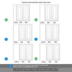 ThruEasi White Room Divider - Manhattan Bevelled Clear Glass Primed Door Pair With Full Glass Side -LPD Door Manhattan white full glass side single side double door room divider WFMANCG33 THRT 1 2 301 GLA 66032a1d 34a5 4d5b 90ea 404ce9af65dc