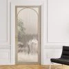 Melrose Blonde Oak Internal Door - Reeded Glass - Prefinished