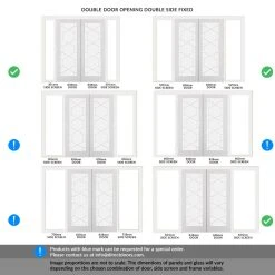 ThruEasi White Room Divider - Orly Clear Glass Primed Door Pair With Full Glass Sides -LPD Door Orly white full glass side double side double door room divider WFORLY33 THRT 2 2 301 GLA 987182b6 4f28 4fce 89c5 f61447005ca5