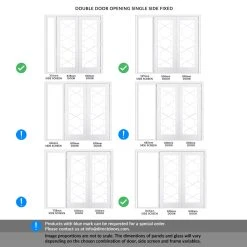 ThruEasi White Room Divider - Orly Clear Glass Primed Door Pair With Full Glass Side -LPD Door Orly white full glass side single side double door room divider WFORLY33 THRT 1 2 301 GLA b030f0bc 2a4d 4d16 9ad8 fc8ab93b3a01