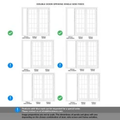ThruEasi White Room Divider - SA 15L Clear Glass Primed Door Pair With Full Glass Side -LPD Door SA white full glass side single side double door room divider WFSA33 THRT 1 2 301 GLA 11b7362c 675b 4044 9a70 9e05091dd2b8