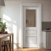 Toledo White Primed Internal Door - Clear Glass