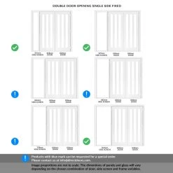 ThruEasi White Room Divider - Utah 3 Pane Clear Glass Primed Door Pair With Full Glass Side -LPD Door Utah white full glass side single side double door room divider WFUTAH33 THRT 1 2 301 GLA c8efbf0b 024c 4e57 93fa 5ffd224ae7be
