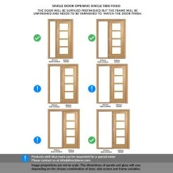 ThruEasi Oak Room Divider - Vancouver 4 Pane Prefinished Door With Full Glass Side -LPD Door Vancouver oak Prefinished 4 p door lpd directdoors OVAN4L33 THRT 1 1 301 GLA e530851b 4a06 4afd 9d9a ff930d39f1cb