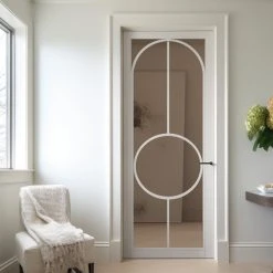Bowery White Primed Internal Door - Clear Glass