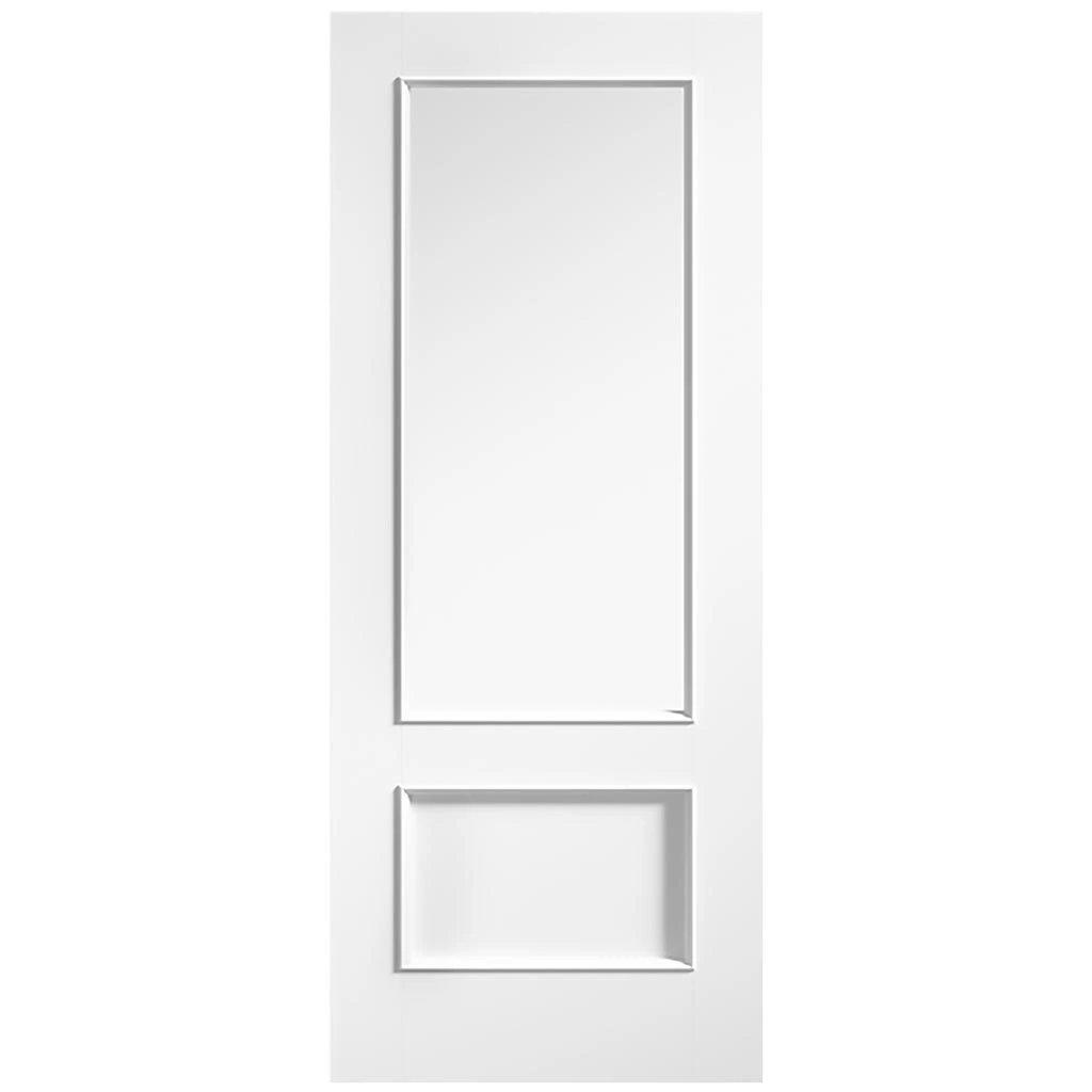 Murcia White Primed Internal Door - Clear Glass 2 Murcia White Primed Internal Door - Clear Glass - Image 2
