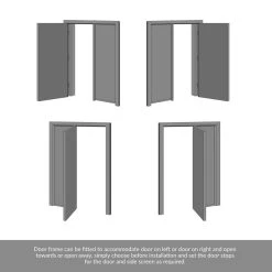 ThruEasi Room Divider - Manhattan Bevelled Clear Glass White Primed Door With Single Side -LPD Door aaa directdoors thru easi room dividers 1 1 a 77449b43 4501 41bc 8418 7daceb28b7f8