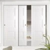 Pass-Easi Three Sliding Doors And Frame Kit - Amsterdam 3 Panel Door - White Primed