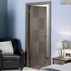 Bespoke Apollo Chocolate Grey Flush Internal Door - Prefinished