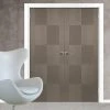 Bespoke Apollo Chocolate Grey Flush Internal Door Pair - Prefinished