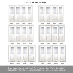 ThruEasi Room Divider - Arnhem 1 Pane 1 Panel Clear Glass White Primed Double Doors With Double Sides -LPD Door arnhem 1 panel glazed door interior design lpd doors thru easi